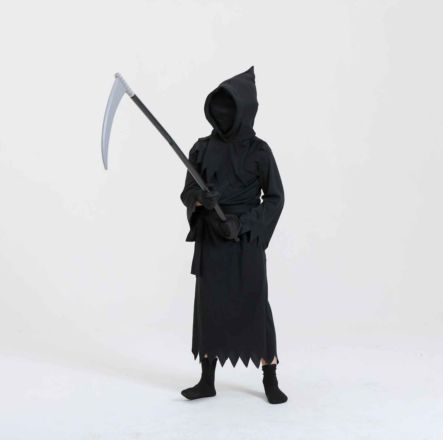 Children's Grim Reaper Halloween Costume – Hooded Cosplay Outfit for Boys & Girls