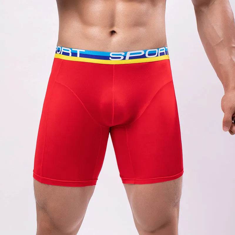 Anti-wear Ice Silk breathable Midway Boxer Beach swimming Underwear
