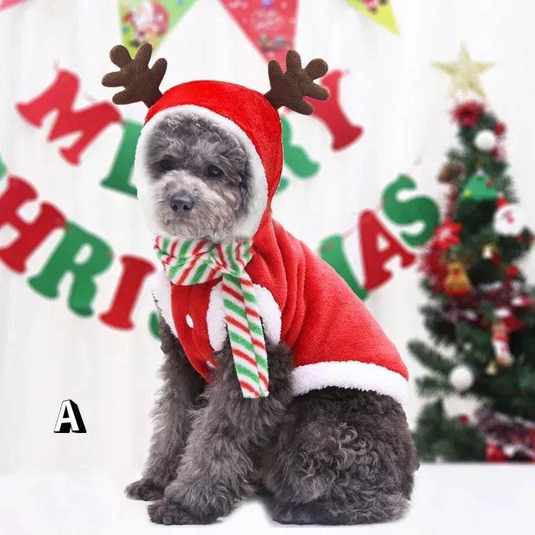 Vêtements pour animaux de compagnie de Noël, vêtements en coton pour chats