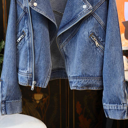 Long Denim Jacket Casual Japanese Korean Style