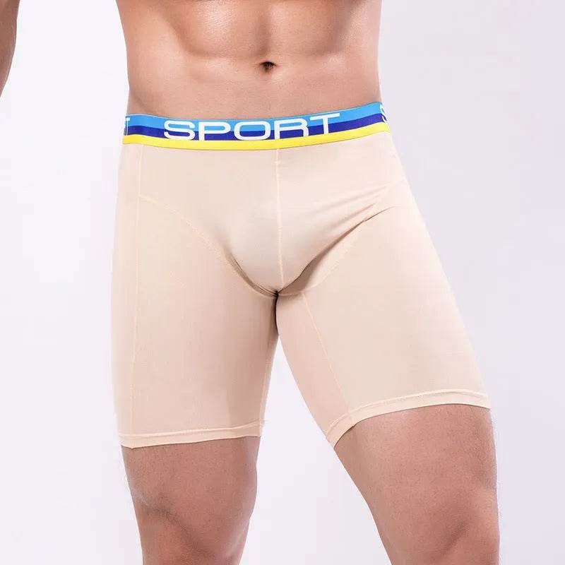 Anti-wear Ice Silk breathable Midway Boxer Beach swimming Underwear