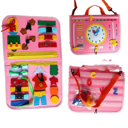 Nouvelle planche d'activités pour enfants Busy Board, jeu d'apprentissage de l'habillage et du boutonnage pour bébé, jouet d'apprentissage sensoriel préscolaire pour l'éducation précoce