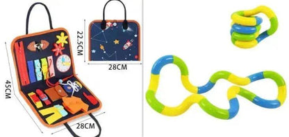 Nouvelle planche d'activités pour enfants Busy Board, jeu d'apprentissage de l'habillage et du boutonnage pour bébé, jouet d'apprentissage sensoriel préscolaire pour l'éducation précoce
