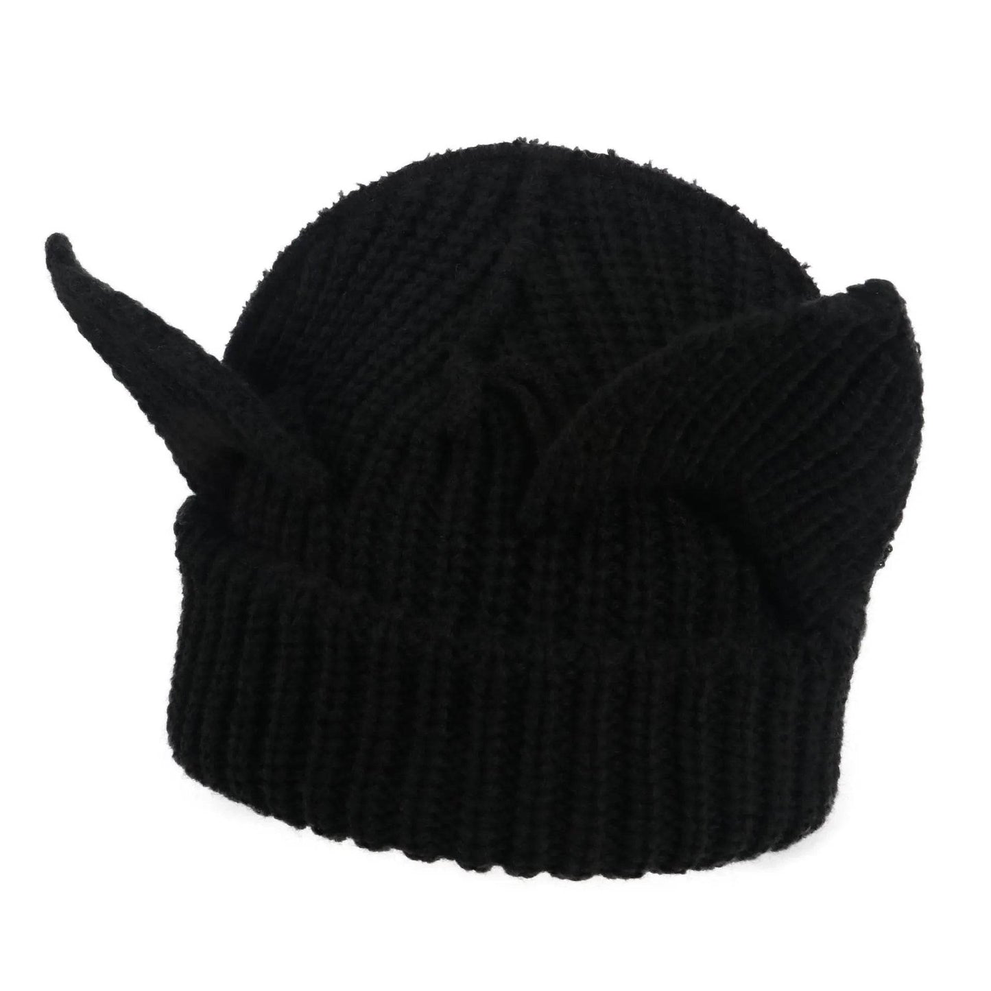 Devil Ears Thickened All Acrylic Knitted Beanie Hat
