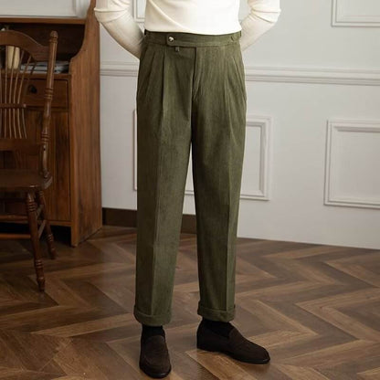 Men Autumn And Winter Corduroy Smooth Ankle-length trouser for work