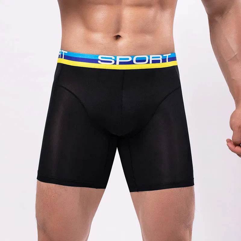 Anti-wear Ice Silk breathable Midway Boxer Beach swimming Underwear