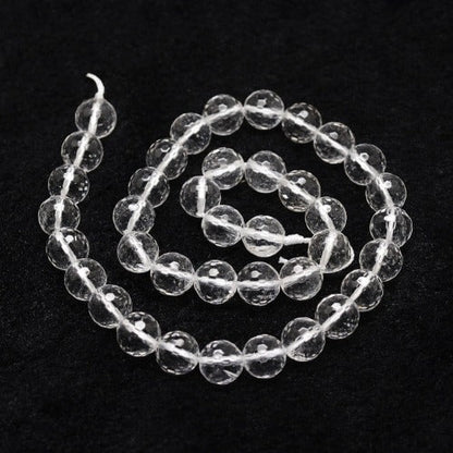 Clear Quartz Faceted Gemstone Bead - All Sizes