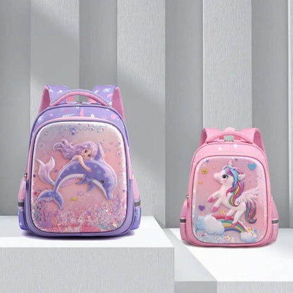 Primary School Cute Cartoon Mermaid Girls Backpack