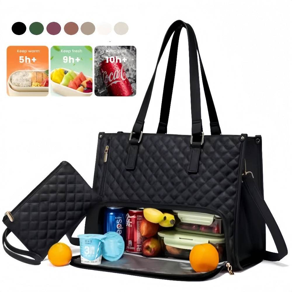 Women Stylish Fashion Commute Office Insulated Work Handbag Lunch Bag
