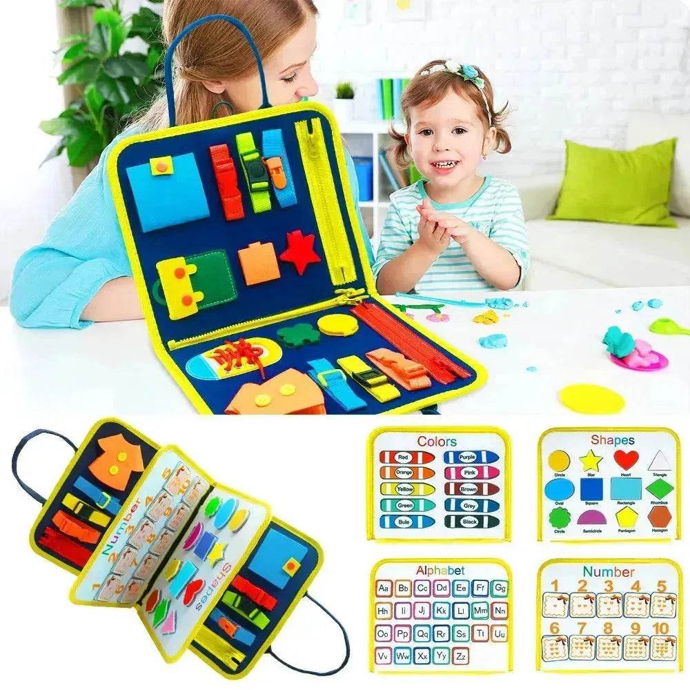 Nouvelle planche d'activités pour enfants Busy Board, jeu d'apprentissage de l'habillage et du boutonnage pour bébé, jouet d'apprentissage sensoriel préscolaire pour l'éducation précoce