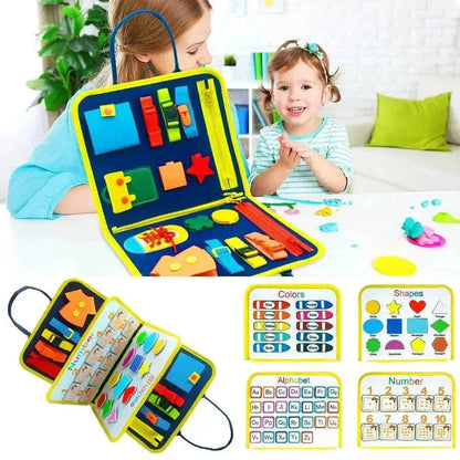 Nouvelle planche d'activités pour enfants Busy Board, jeu d'apprentissage de l'habillage et du boutonnage pour bébé, jouet d'apprentissage sensoriel préscolaire pour l'éducation précoce