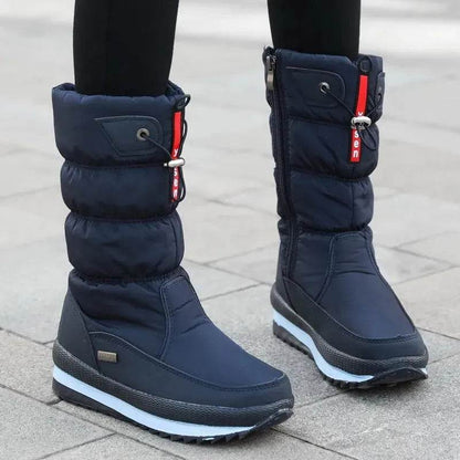 Winter boots New Plus Velvet Thick Cotton Shoes Thermal Middle Tube Waterproof Non-slip Boots
