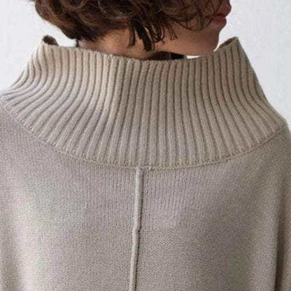 Loose Oversize Midi Turtleneck Winter  Sweater Dress