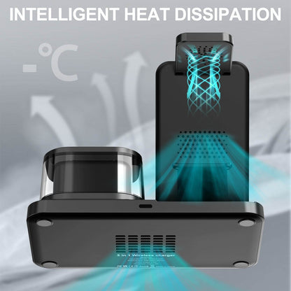 Creative Fast Wireless Charger Three-in-one Folding Bracket
