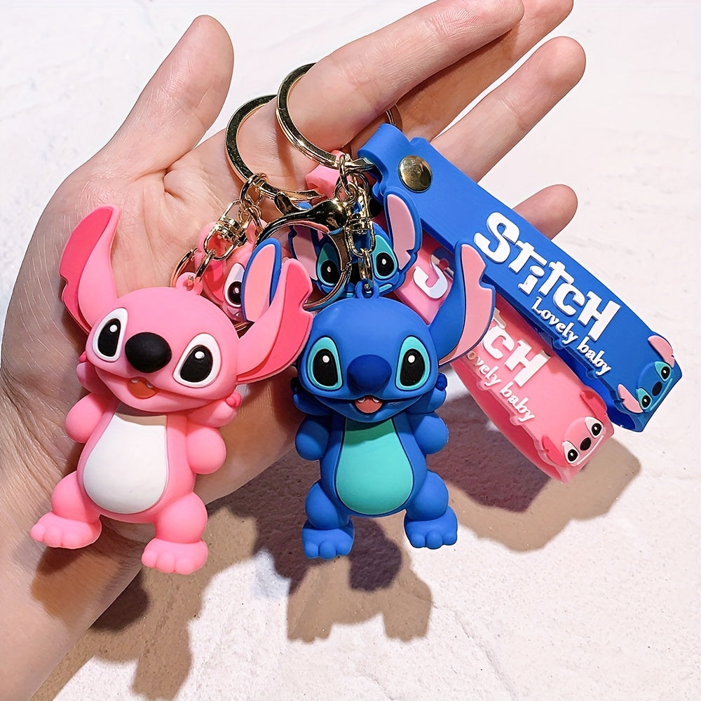 Disney Lilo & Stitch Accessories Keychain - 3 Adorable Styles with Durable Keyring & Car Charm - Perfect Gift Idea - Collectible Item - Ladies Keychains - Halloween Themed - UME Brand