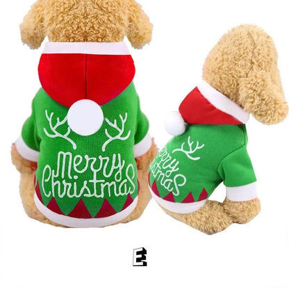Vêtements pour animaux de compagnie de Noël, vêtements en coton pour chats