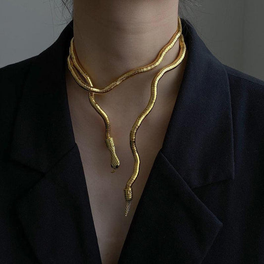 Collier Serpent en Métal Souple
