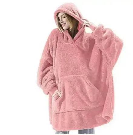Thick Fleece Hooded Unisex Sweater Winter Double-sided Sweatshirt