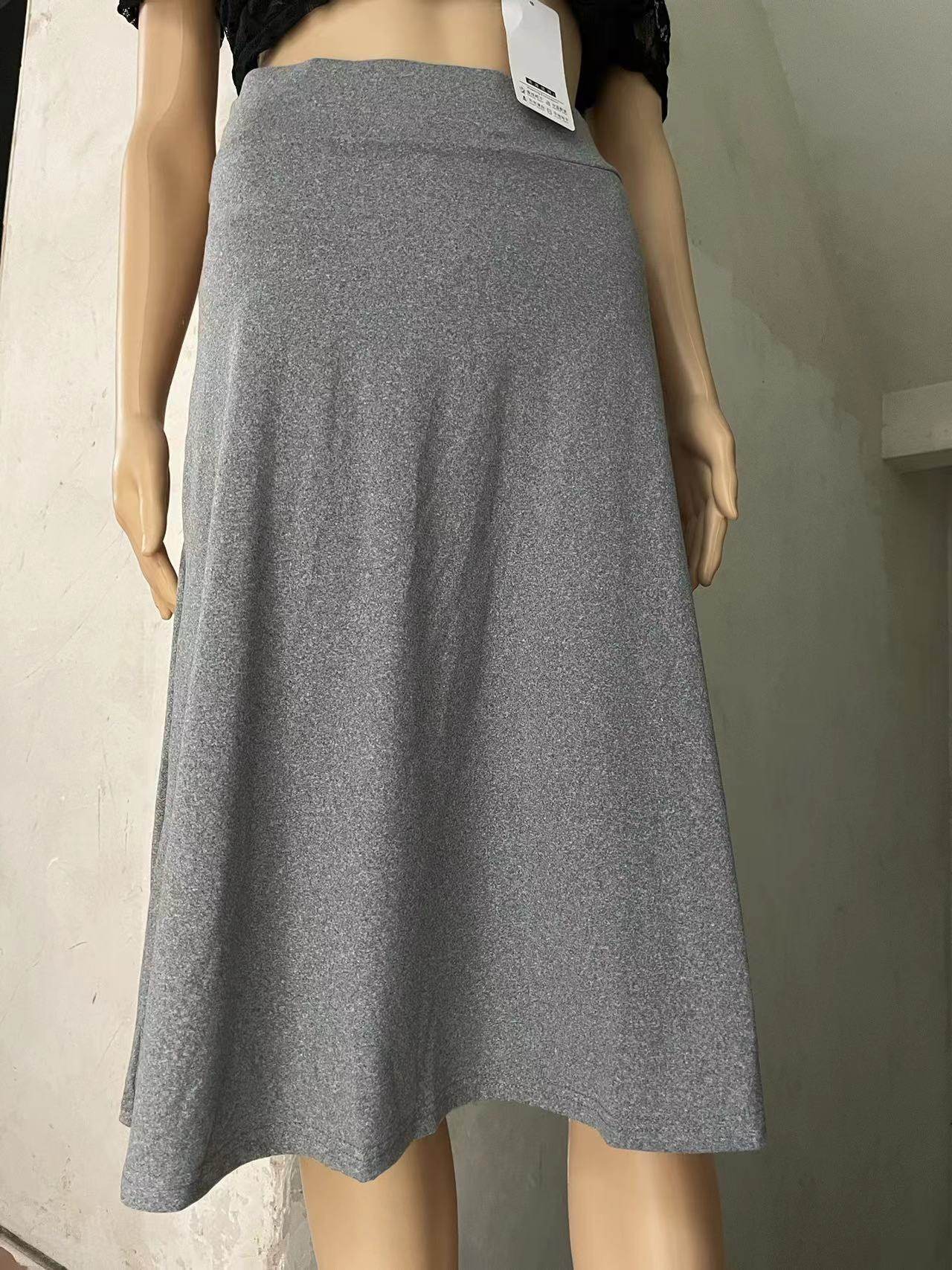 Women's casual High Waist flared Midi Skirt