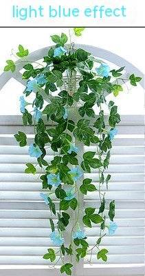 Simulation Plant Morning Glory Ratten For Wall Hanging Decoration Garlands