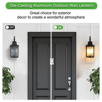 Large Outdoor Glass Wall Light Supports Many Types Of Bulbs -2 Packs