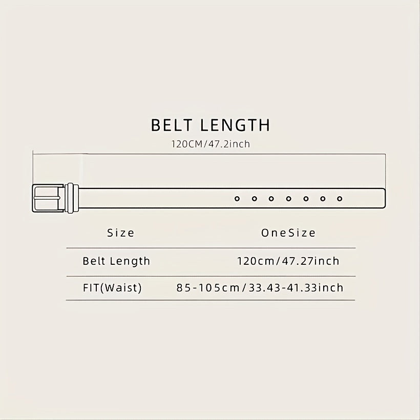 Ceinture Western Vintage pour Homme avec Détails Gaufrés et Boucle Unique - Similicuir Tendance, Bords Brodés, Style Décontracté