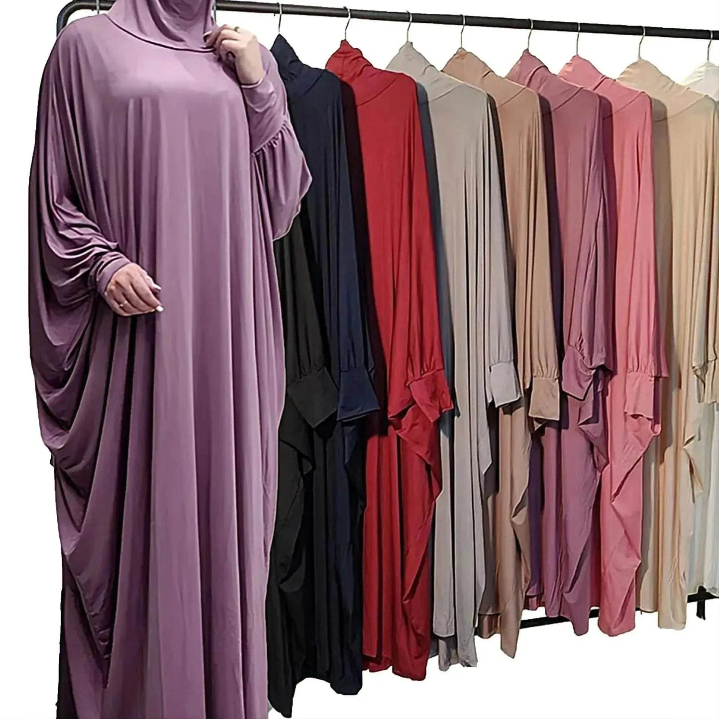 Batwing Sleeve Plain Abaya for ArabArab Women Eid Jalabiya for Women Islamic Wear for Women