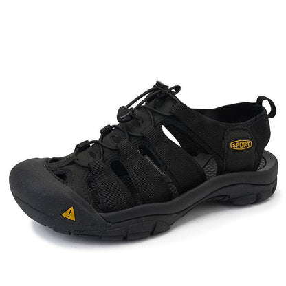 Men's Thick Bottom Toe Cap Beach Upstream Plus Size Outdoor Casual Shoes