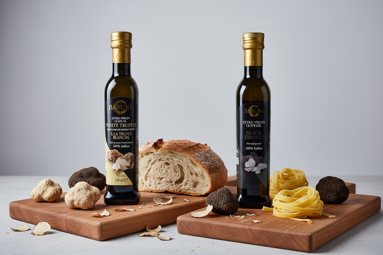Coffret Huile de Truffe – Première Pression à Froid, Sans OGM