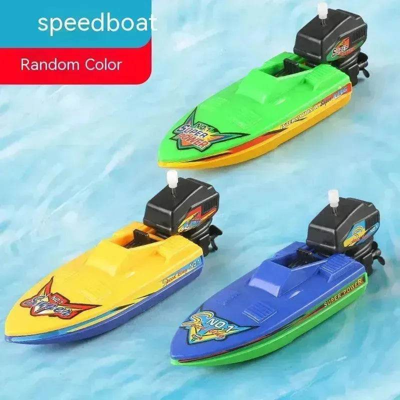 Jouets de Bain Bébé Bateau à Moteur Voilier Hors-Bord pour Enfants Cognition des Couleurs Motomarine d'Été