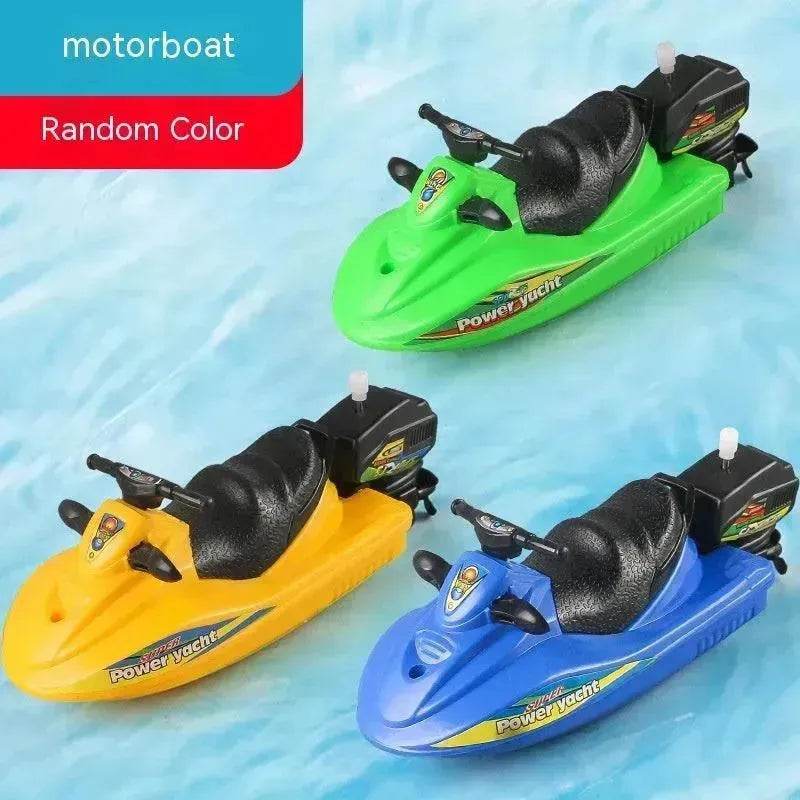 Jouets de Bain Bébé Bateau à Moteur Voilier Hors-Bord pour Enfants Cognition des Couleurs Motomarine d'Été