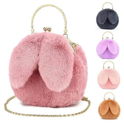 Sac à main en peluche avec chaîne pour petite fille