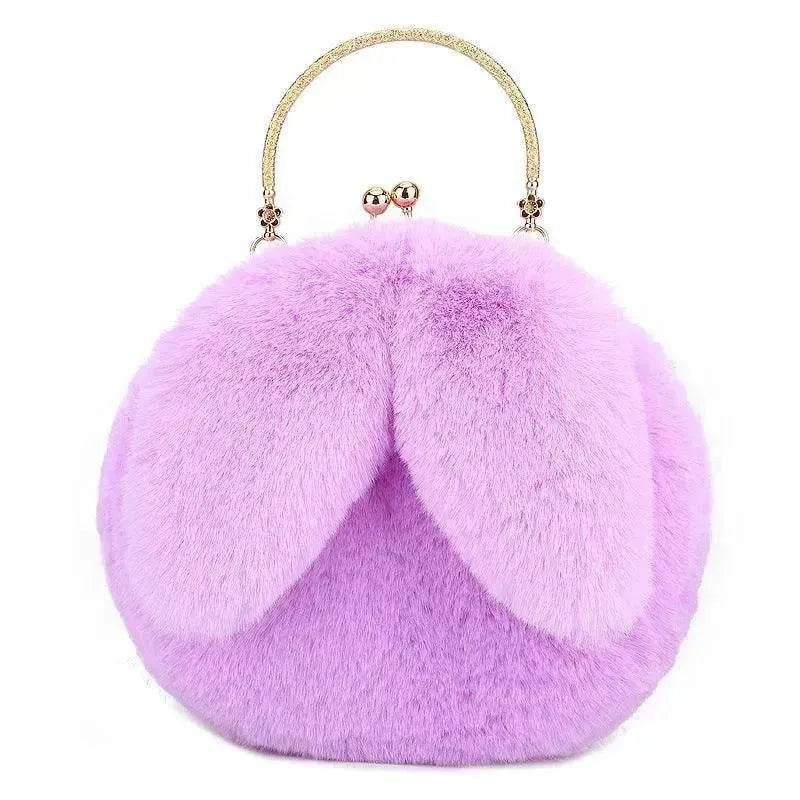 Sac à main en peluche avec chaîne pour petite fille