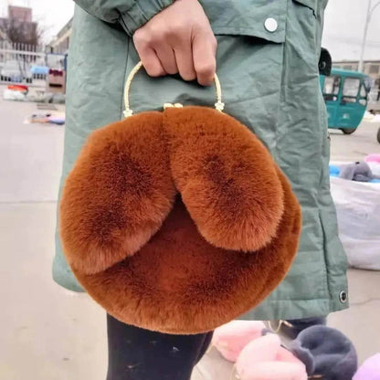 Sac à main en peluche avec chaîne pour petite fille