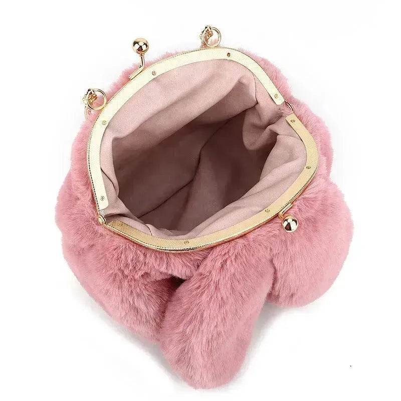 Sac à main en peluche avec chaîne pour petite fille