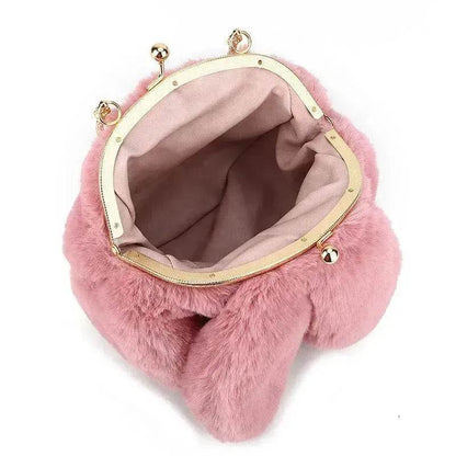 Sac à main en peluche avec chaîne pour petite fille