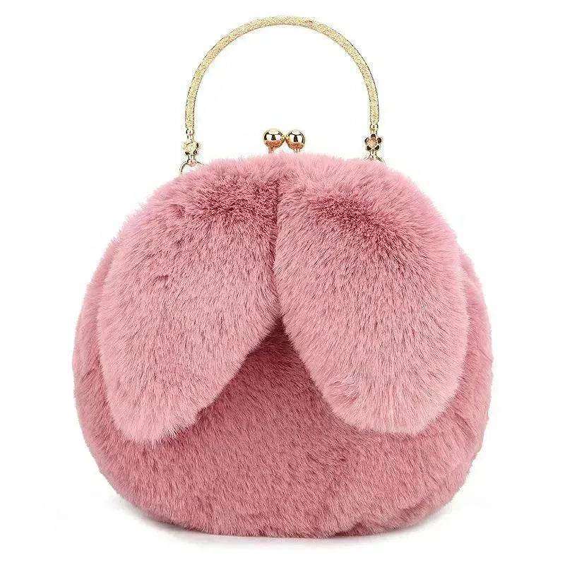 Sac à main en peluche avec chaîne pour petite fille