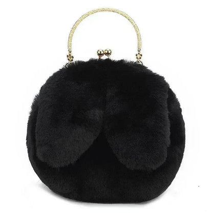 Sac à main en peluche avec chaîne pour petite fille