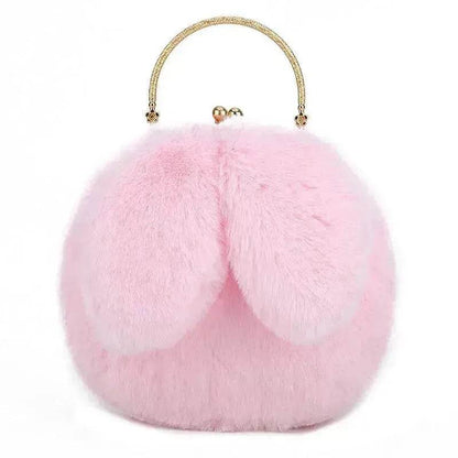 Sac à main en peluche avec chaîne pour petite fille