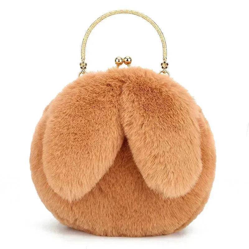 Sac à main en peluche avec chaîne pour petite fille
