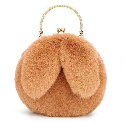 Sac à main en peluche avec chaîne pour petite fille