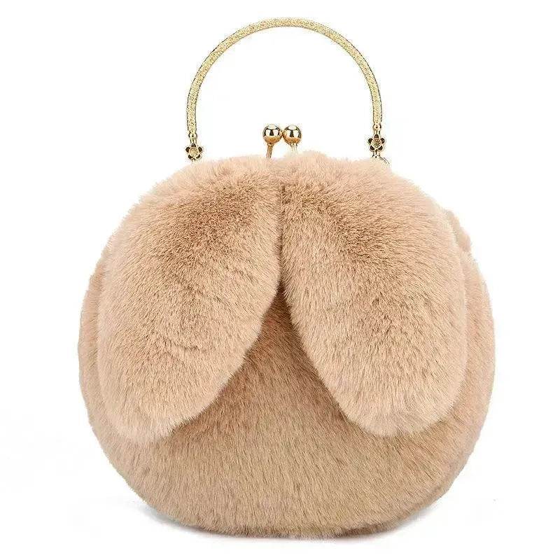 Sac à main en peluche avec chaîne pour petite fille