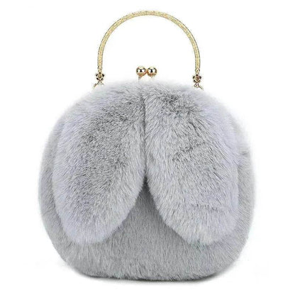 Sac à main en peluche avec chaîne pour petite fille