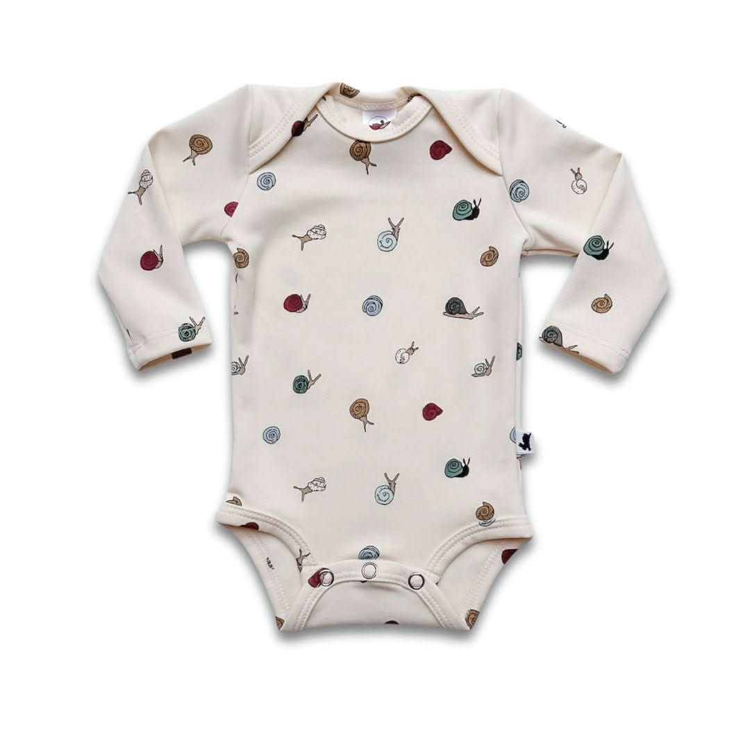 Baby Long-Sleeve Bamboo Onesie | Berry Stripe