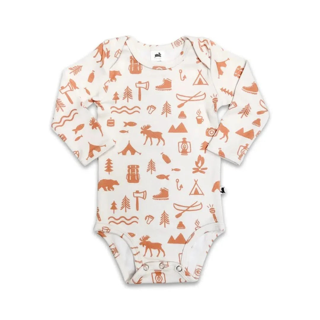 Baby Long-Sleeve Bamboo Onesie | Market Veggies