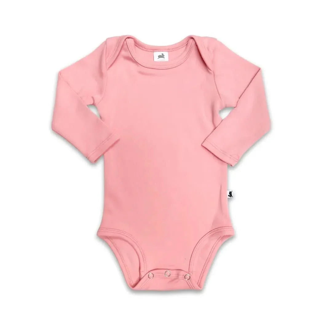 Baby Long-Sleeve Bamboo Onesie | Terracotta
