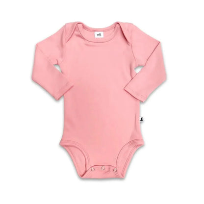 Baby Long-Sleeve Bamboo Onesie | Terracotta