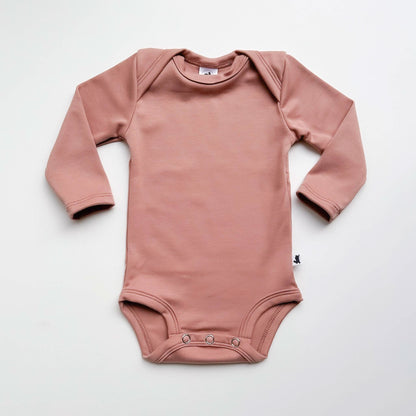 Baby Long-Sleeve Bamboo Onesie | Burnt Brick