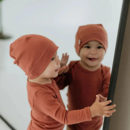Baby Long-Sleeve Bamboo Onesie | Rose