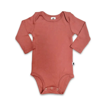 Baby Long-Sleeve Bamboo Onesie | Rose